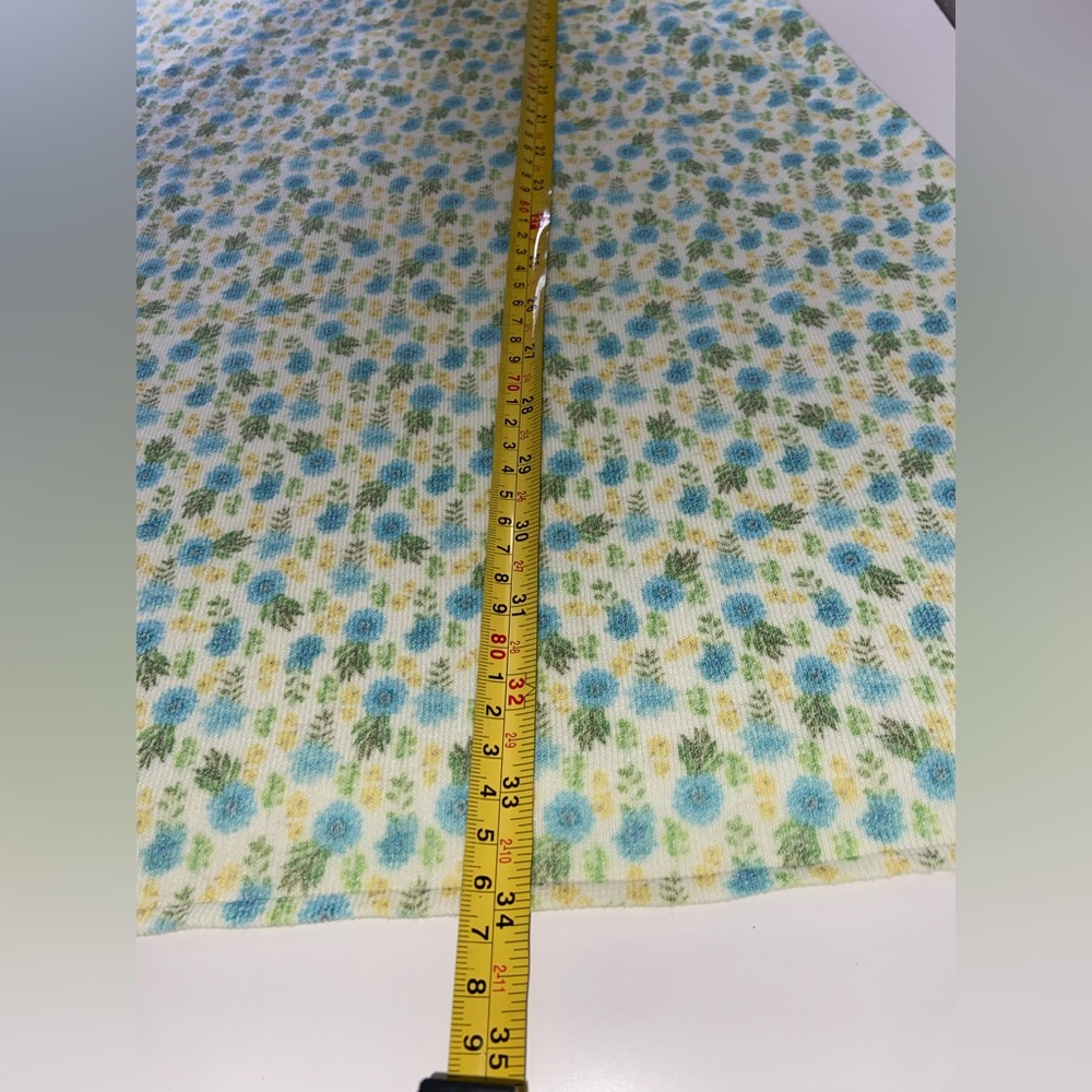 Zara knit short floral dress. With Adjustable Straps Green / Blue Size M - Picture 10 of 10